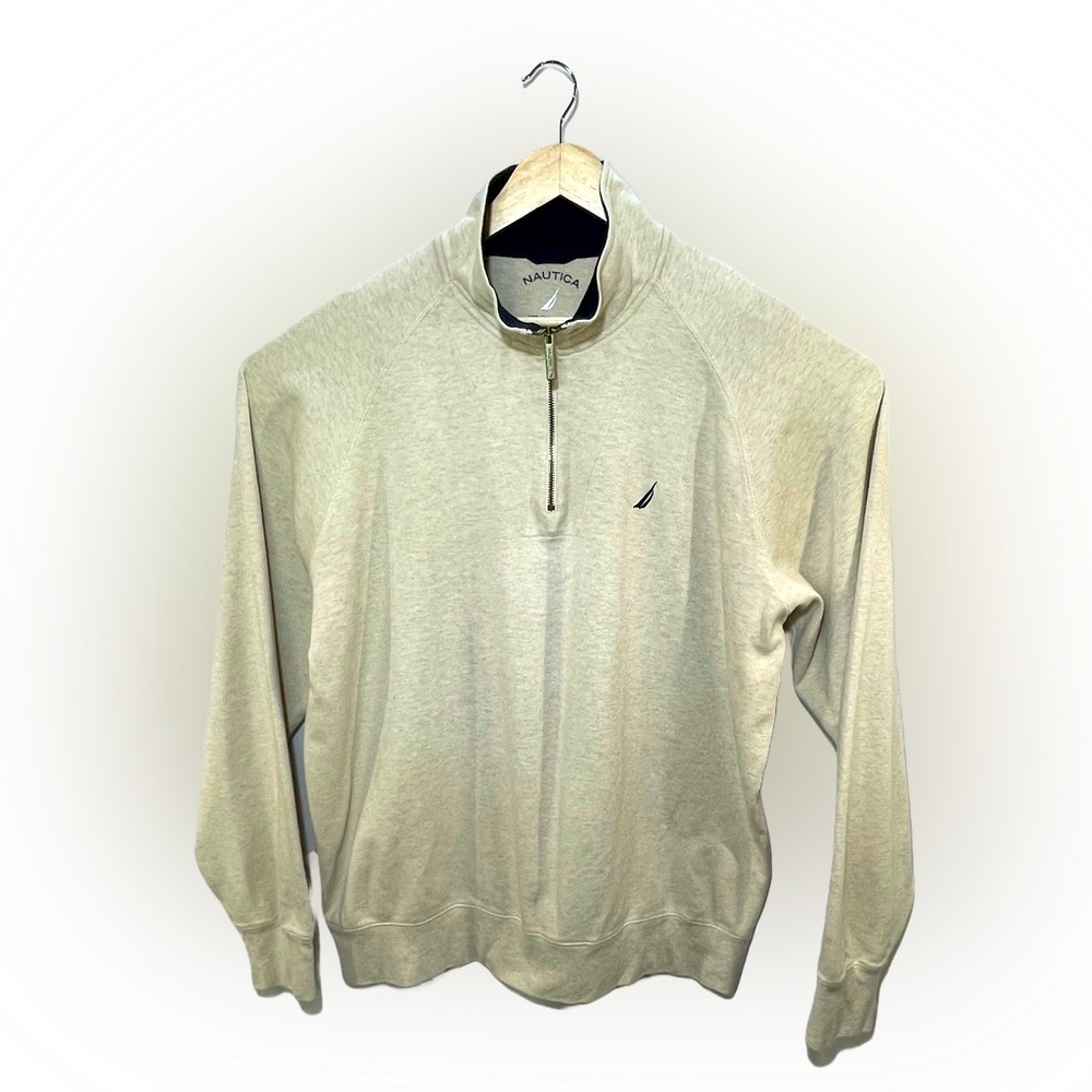Nautica XL 1/4 Zip Beige Pullover